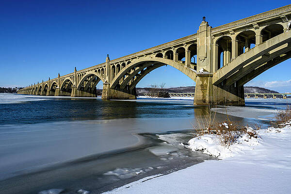 Winter Wall Art featuring the photograph Snow And Ice On The Susquehanna River #1 by Anthony Hightower