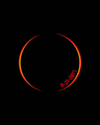 2017 Wall Art featuring the digital art Solar Eclipse 2017 #1 by Flippin Sweet Gear
