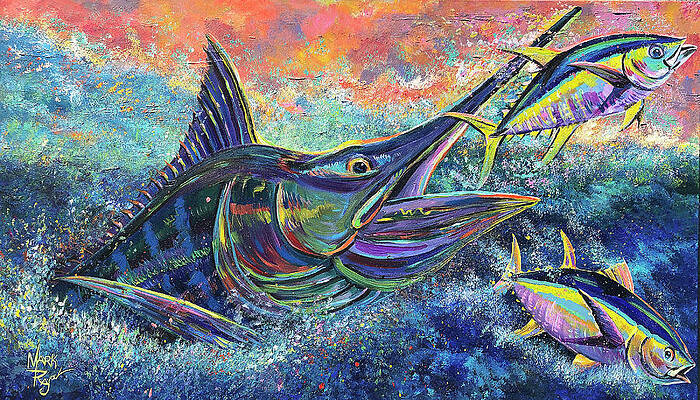 Tuna Painting - Southpaw by Mark Ray