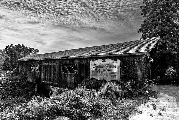 Wall Art featuring the photograph Spade Farm Covered Bridge In Ferrisburgh, Vermont #1 by Eric Killorin