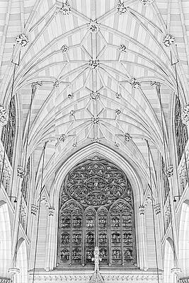 Wall Art featuring the photograph St Patrick's Rose Window #1 by Susan Candelario