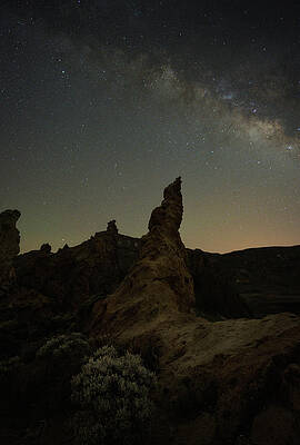 Photograph - Starry Skies Above Tenerife's Volcanic Spires #1 by Charnwood Photography Fine Art