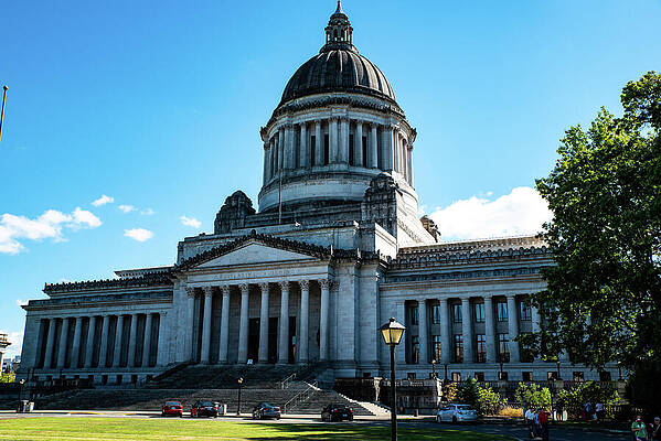 September Photograph - North Portico Of Washington State Capitol by Tom Cochran