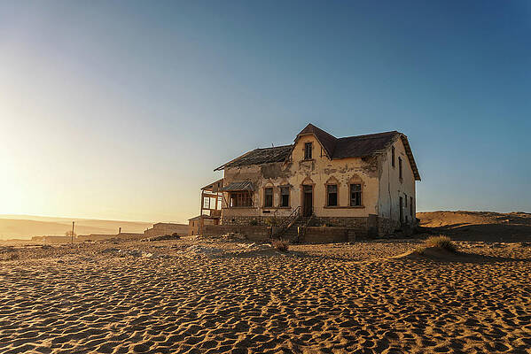 Sunrise Wall Art featuring the photograph Sunrise Above An Abandoned House In Kolmanskop Ghost Town, Namibia #1 by Miroslav Liska