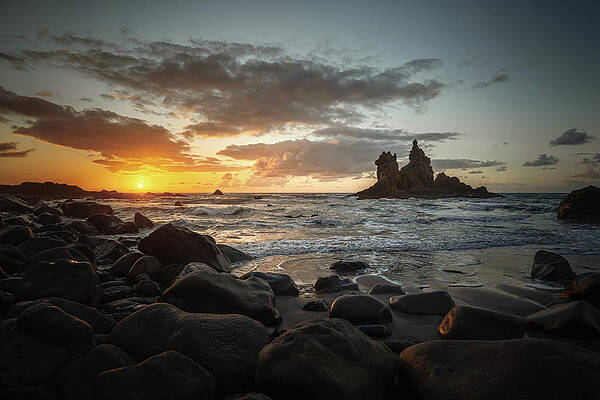 Photograph - Sunset Over Volcanic Spires #1 by Charnwood Photography Fine Art