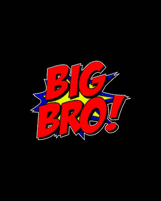 Big Wall Art featuring the digital art Superhero Big Bro #1 by Flippin Sweet Gear