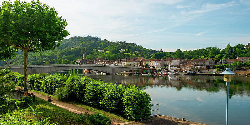 Scenic Photograph - T-Sylvestre-sur-Lot Town And Historic Hilltop Penne D'Agenais #1 by Seeables Visual Arts