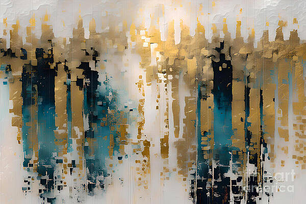Wall Art featuring the painting 1 Thessalonians 5 15. Guarded By Grace. Abstract Christian Wall Art, Prayer Room Art by Mark Lawrence