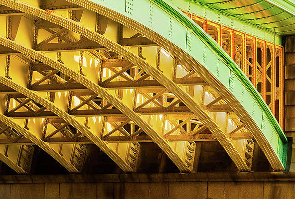 Modern Wall Art featuring the photograph Underneath Southwark Bridge In London #1 by Steven Heap