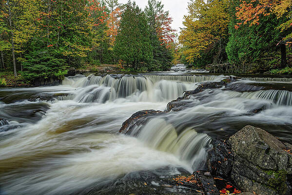 Fall Wall Art featuring the photograph Upper Bond Falls In Autumn #1 by Michael Collins