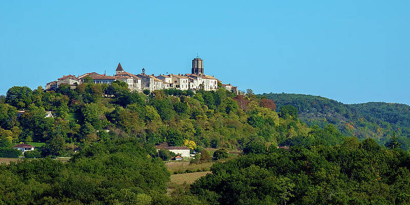 Scenic Hilltop Village in France Photograph