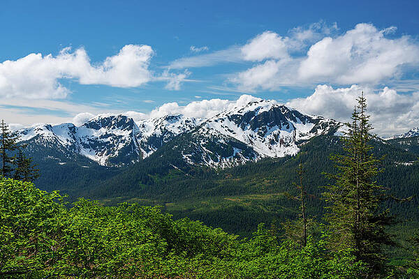 Wall Art featuring the photograph View From Mount Roberts Toward Mt Bradley Above Juneau Alaska #1 by Steven Heap