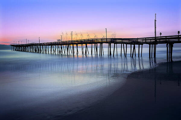 Pier Photograph - Virginia Beach Pier Sunrise  #1 by Susan Candelario