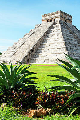 Travel Photograph - Viva Mexico Collection - El Castillo Pyramid Chichen Itza #1 by Philippe HUGONNARD