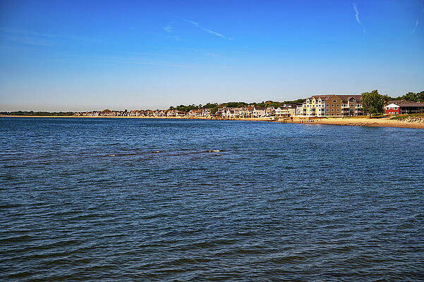 Wall Art featuring the photograph Waterfront Homes At Walnut Beach, Milford, Connecticut #1 by Miroslav Liska