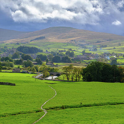 Pastoral Scene with Rolling Hills Photograph
