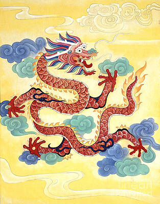 Wall Art featuring the painting Year Of The Dragon #2 by Zu Tianli