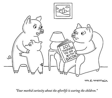 Pig Drawing - 101 Things To Do With Bacon by Elisabeth McNair