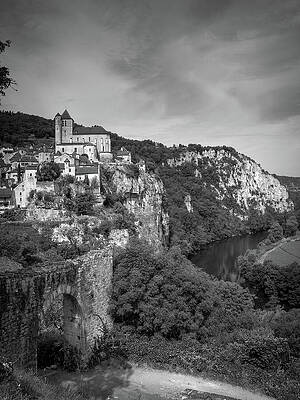 Medieval Town on a Cliffside Photograph