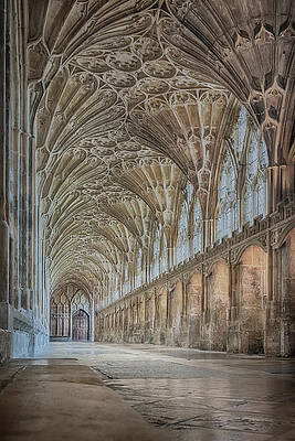 Photograph - 14th Century Cloister, Gloucester Cathedral England by Charnwood Photography Fine Art