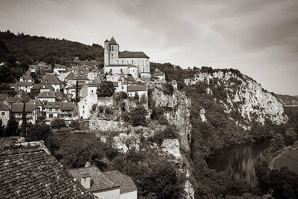 Historic Village on a Cliff Wall Art