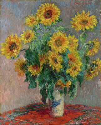 Monet's Sunflower Masterpiece Wall Art