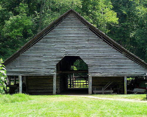 Wall Art featuring the photograph 1800s Main Barn by Flees Photos