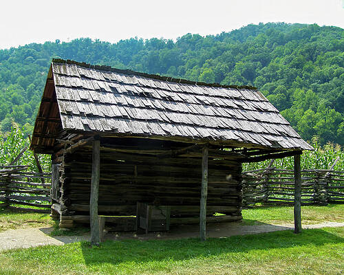 Wall Art featuring the photograph 1800s Meat Curing Shed by Flees Photos