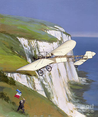 Airplane Wall Art featuring the painting Bleriot XI by Jack Fellows