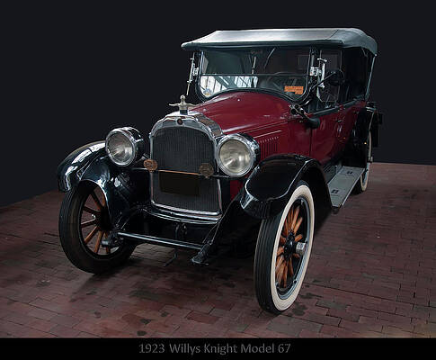 Transportation Photograph - 1923 Willys Knight Model 67 Touring Car by Flees Photos
