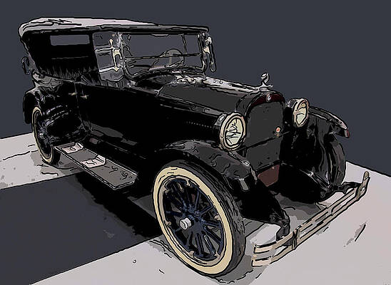 Drawing - 1924 Dodge Brothers 4 Door Touring Car Digital Drawing by Flees Photos