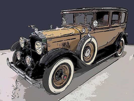 Drawing - 1927 Packard Digital Drawing by Flees Photos