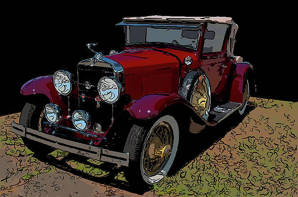 Drawing - 1928 LaSalle Digital Drawing by Flees Photos