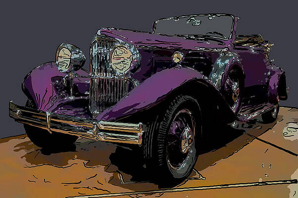 Drawing - 1931 Reo Royale Digital Oil by Flees Photos