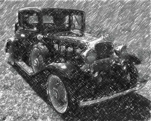 Drawing - 1932 Chevy Coupe In Charcoal by Flees Photos