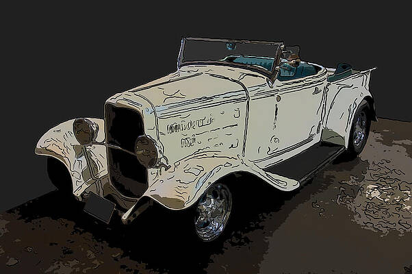 Drawing - 1932 Ford Roadster  Digital Drawing by Flees Photos