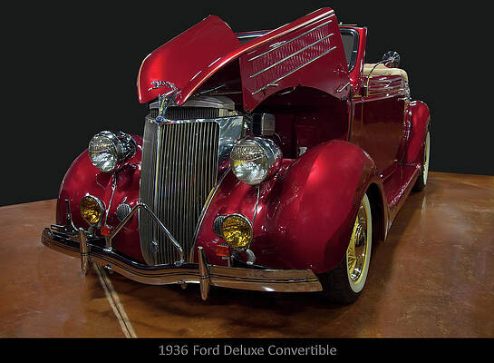 Transportation Photograph - 1936 Ford Deluxe Convertible by Flees Photos