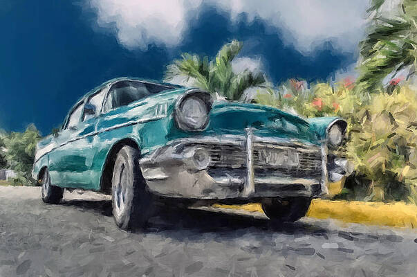 Wall Art featuring the painting 1950s Chevrolet by Gary Arnold