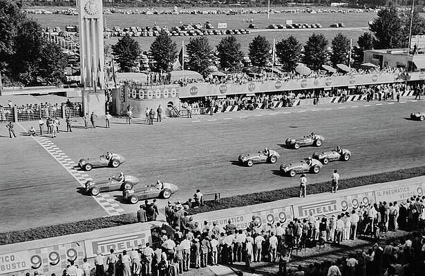 1951 Italian Grand Prix - The Race Begins by Rodolfo Mailander - Revs Institute Collections