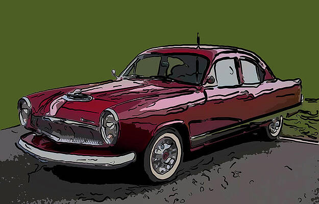 Drawing - 1954 Kaiser Special Digital Drawing by Flees Photos