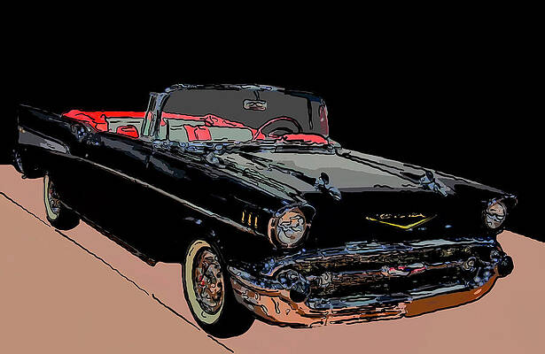Classic Convertible Car Drawing