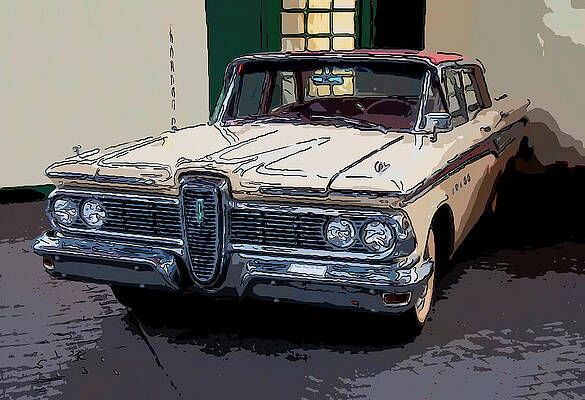Drawing - 1959 Edsel Corsair Digital Drawing by Flees Photos