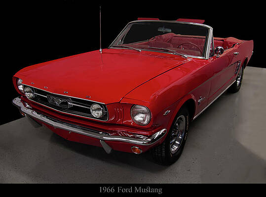 Transportation Photograph - 1966 Ford Mustang Convertible by Flees Photos