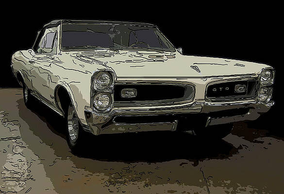Drawing - 1966 Pontiac GTO Convertible Digital Drawing by Flees Photos