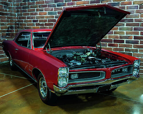 Transportation Photograph - 1966 Pontiac GTO - Red by Flees Photos