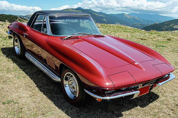 Wall Art featuring the photograph 1967 Chevrolet Corvette 04 by Flees Photos