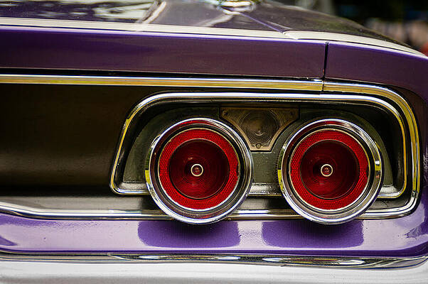 Wall Art featuring the photograph 1968 Dodge Charger Taillights by Chad Thunberg