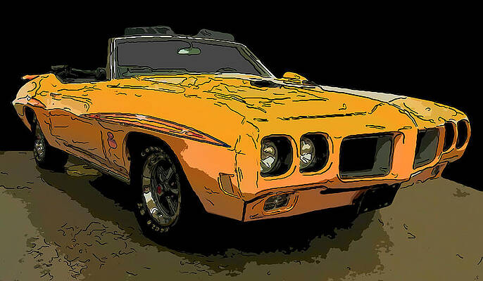Drawing - 1970 Pontiac GTO Judge  Digital Drawing by Flees Photos