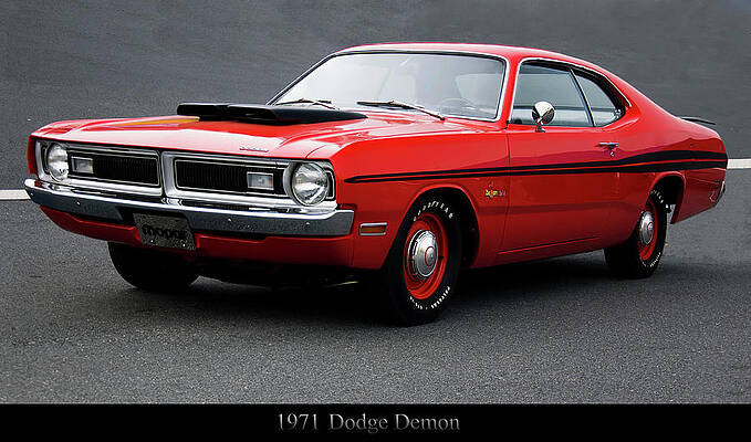 Transportation Photograph - 1971 Dodge Demon by Flees Photos