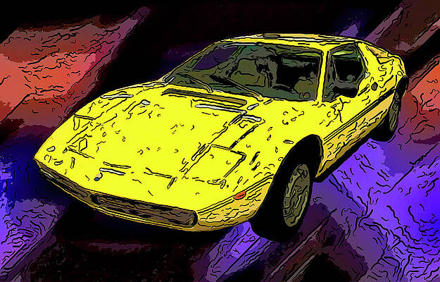 Drawing - 1974 Maserati Merak Digital Drawing by Flees Photos